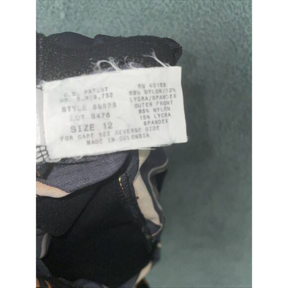 Miraclesuit Swimsuit Women 12 Black One Piece V-Neck Wireless Tropical Beach‎ - Picture 10 of 11